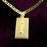 14k    gold plated Necklace with Square Saint Mary Charm Valentine Gift for Women & Men, 14 Karat  gold plated Mariner Chain by Aria Jeweler