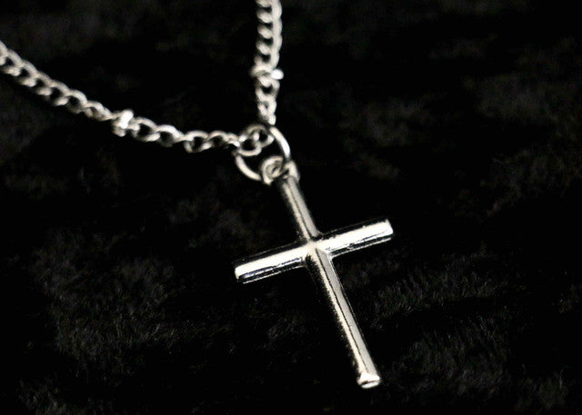 Silver   Chain with Cross Valentine Day Gift for Women & Men, Silver   Chain  Cross Necklace by Aria Jeweler