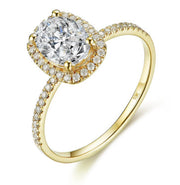 Solid 10K gold Ring with 1.5ct Moissanite