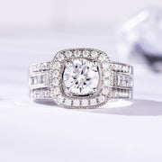 10K White Gold Moissanite Ring