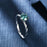 1.0ct 6.5mm Green Moissanite Ring