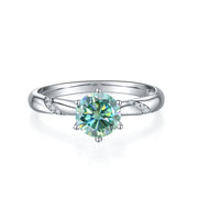 Green Moissanite Ring