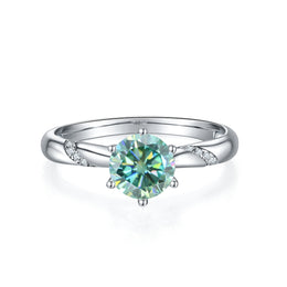 Green Moissanite Ring
