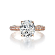 5CT Solitaire Moissanite Rose gold Ring