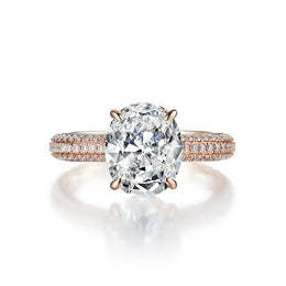 5CT Solitaire Moissanite Rose gold Ring