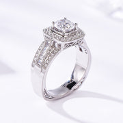 10K White Gold Moissanite Ring