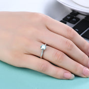 Green Moissanite Ring