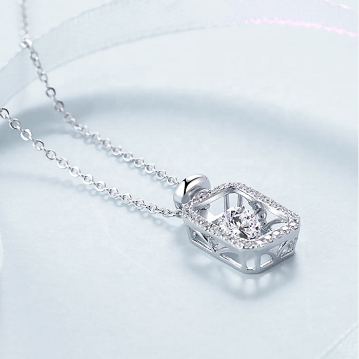 5mm Rectangle Moissanite Necklace