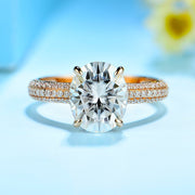 5CT Solitaire Moissanite Rose gold Ring