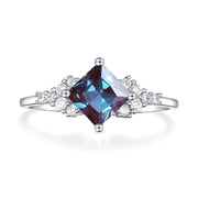 Silver Alexandrite Gemstone Ring