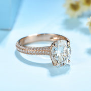 5CT Solitaire Moissanite Rose gold Ring