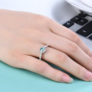 0.5ct Green Moissanite Ring