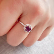 Silver Alexandrite Gemstone Ring