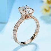 5CT Solitaire Moissanite Rose gold Ring