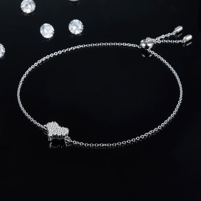 Moissanite Heart Necklace Earrings Set