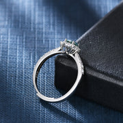 0.5ct Green Moissanite Ring
