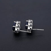 2.02CT Oval Natural Blue Sapphire Gemstone Stud Earrings