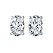 Oval Brilliant Moissanite Pendant Necklace Earring Set