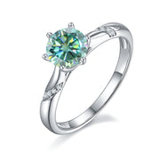 Green Moissanite Ring