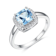 Silver Aquamarine Gemstone Ring