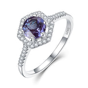 Silver Alexandrite Gemstone Ring