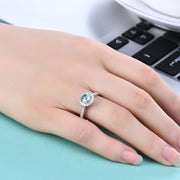 Green Moissanite Ring