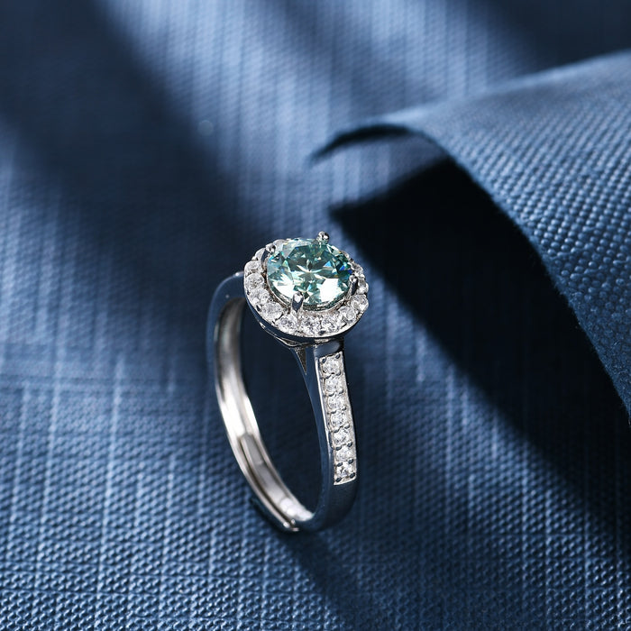 Green Moissanite Ring