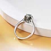 Green Moissanite Ring