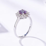 Silver Alexandrite Gemstone Ring