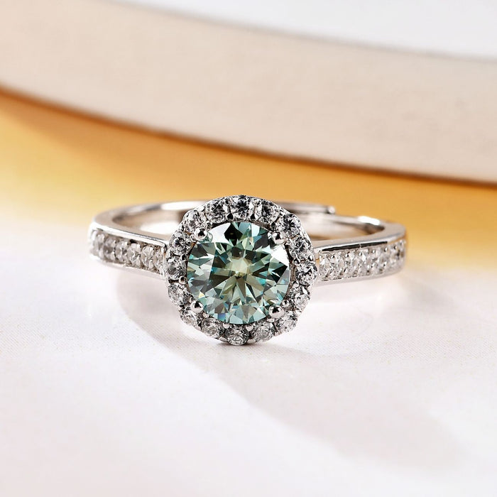 Green Moissanite Ring