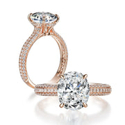 5CT Solitaire Moissanite Rose gold Ring