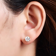 10K Moissanite Gold Screw Back Earrings