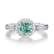 Green Moissanite Ring