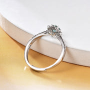 0.5ct Green Moissanite Ring
