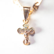 Chain with Petite Gold Crucifix