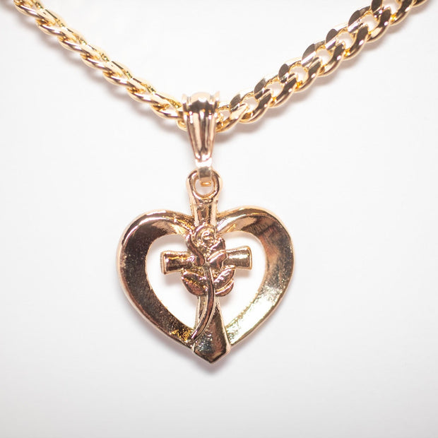 Cuban with heart cross