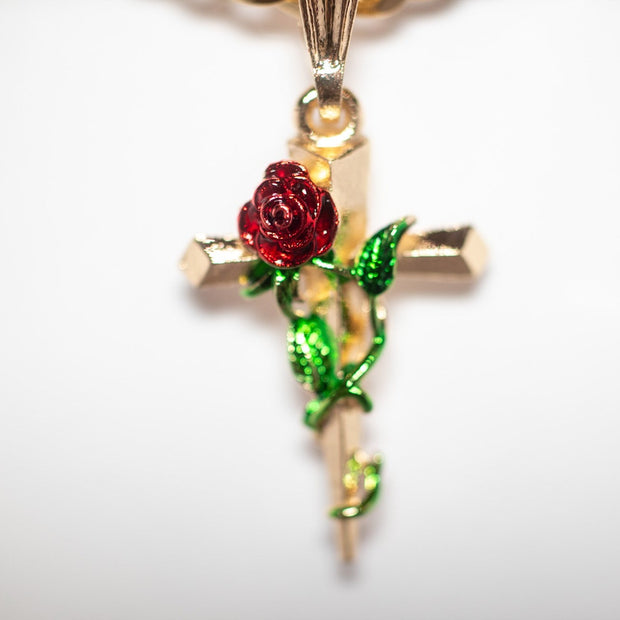Cuban with Red rose cross