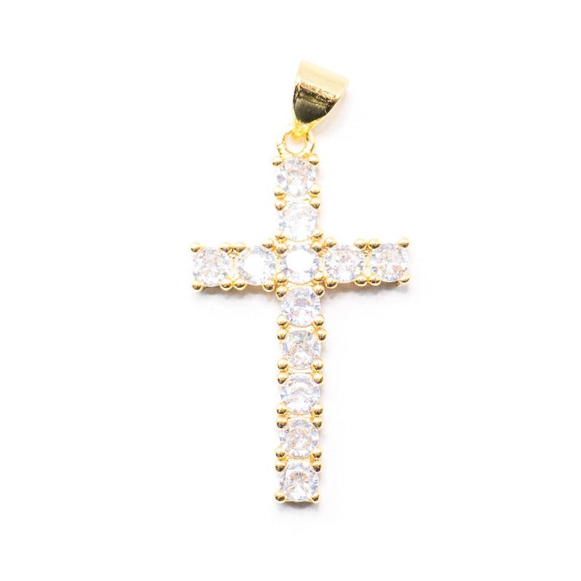 Gold cross (charm only)