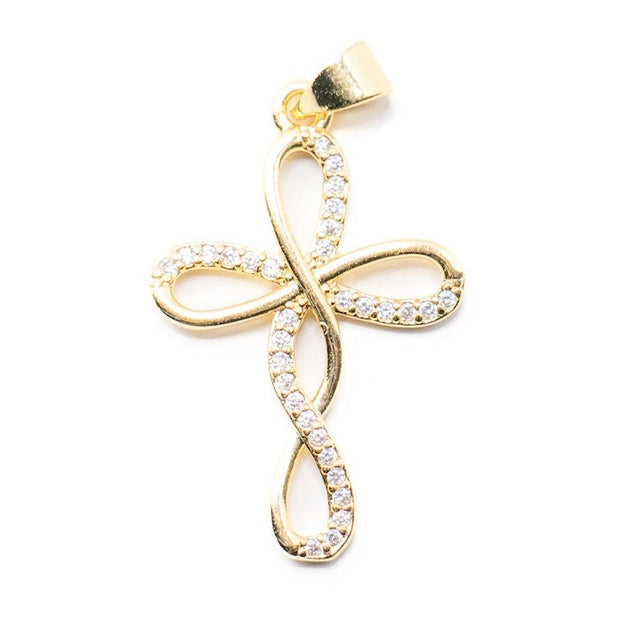 Gold infinity Cross (charm only)