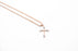 Rose gold chain with cross