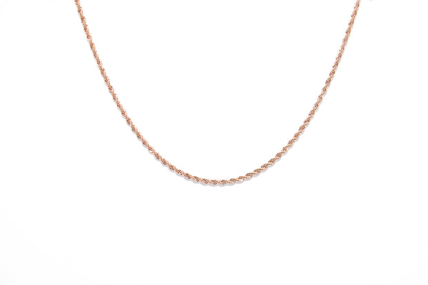 Rose gold chain with crucifix