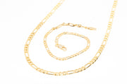 Figaro Chain and Bracelet Set