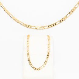 Figaro Chain and Bracelet Set