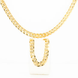 10mm Cuban Chain and Bracelet Set