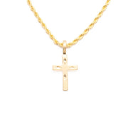 Chain with Indented Cross Pendant