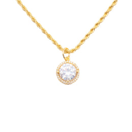 Chain with Round Diamond Pendant