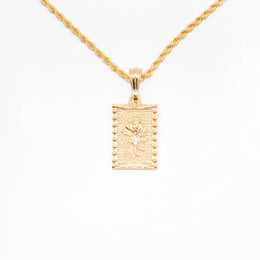 Chain with Golden Rose Pendant