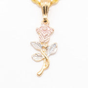 Chain with Pink Rose Pendant