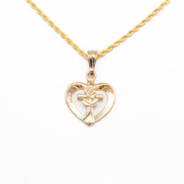 Chain with Heart Cross Pendant