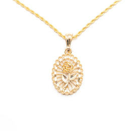 Chain with Radiant Rose Pendant